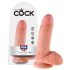 King Cock 7 herés dildó (18 cm) - natúr