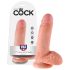 King Cock 7 herés dildó (18 cm) - natúr