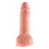 King Cock 7 herés dildó (18 cm) - natúr