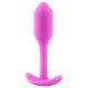 b-vibe Snug Plug 1 - anál dildó belső súllyal (55g) - pink