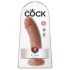 King Cock 8 dildó (20 cm) - sötét natúr