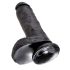 King Cock 8 herés dildó (20 cm) - fekete