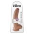 King Cock 9 herés dildó (23 cm) - barna