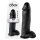 King Cock 12 herés nagy dildó (30 cm) - fekete