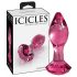 Icicles No. 79 - kúpos üveg anál dildó (pink)