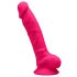 Silexd 7 - alakítható, tapadótalpas, herés dildó - 17,5cm (pink)