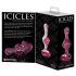 Icicles No. 75 - szíves, üveg anál dildó (pink)