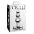 Icicles No. 47 - tripla gyöngyös, üveg anál dildó (áttetsző)