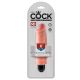 King Cock 6 Stiffy - vízálló, élethű vibrátor (15cm) - natúr