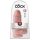 King Cock 9 Chubby - tapadótalpas, herés dildó (23cm) - natúr