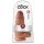 King Cock 9 Chubby - tapadótalpas, herés dildó (23cm) - sötét natúr