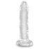 King Cock Clear 6 - tapadótalpas dildó (15cm)