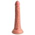 King Cock Elite 7- tapadótalpas, élethű dildó (18cm) - natúr