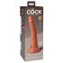 King Cock Elite 7- tapadótalpas, élethű dildó (18cm) - sötét natúr