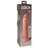 King Cock Elite 9 - tapadótalpas, élethű dildó (23cm) - natúr