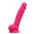 Silexd 8 - alakítható, tapadótalpas, herés vibrátor - 20cm (pink)