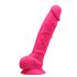 Silexd 8 - alakítható, tapadótalpas, herés vibrátor - 20cm (pink)