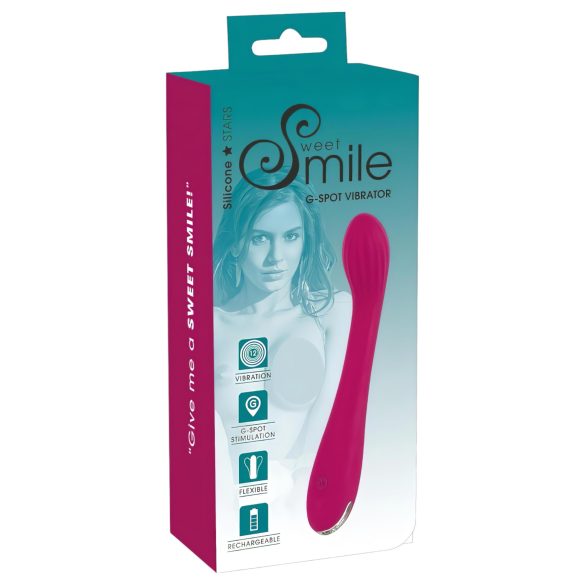 SMILE G-spot - akkus, bordázott G-pont vibrátor (lila)