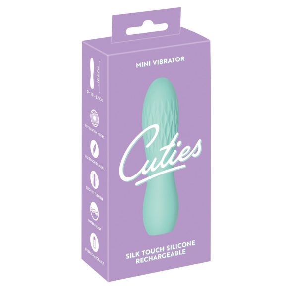 Cuties Mini 3 - akkus, vízálló, geometrikus vibrátor (zöld)