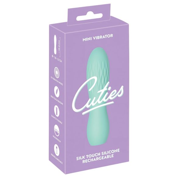 Cuties Mini 3 - akkus, vízálló, geometrikus vibrátor (zöld)