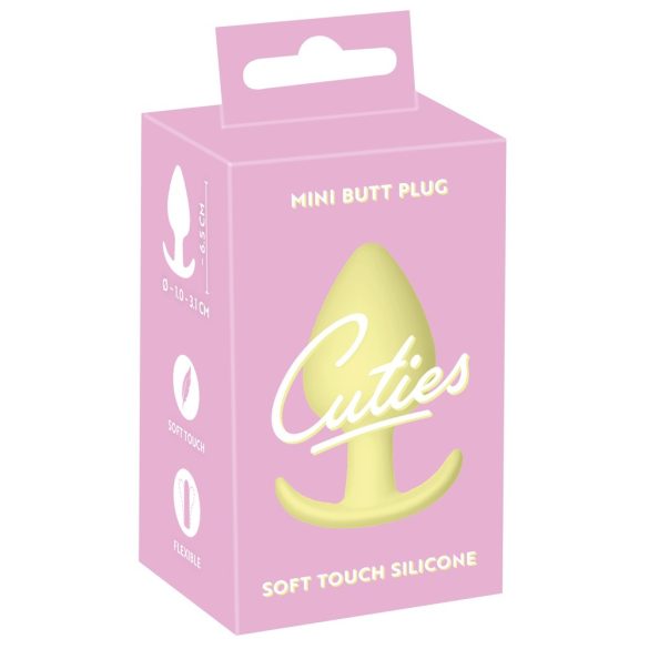 Cuties Mini Butt Plug - szilikon anál dildó - sárga (3,1cm)