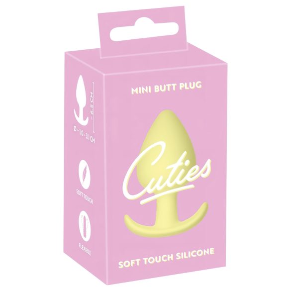 Cuties Mini Butt Plug - szilikon anál dildó - sárga (3,1cm)