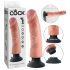 King Cock 9 hajlítható, tapadótalpas vibrátor (23 cm) - natúr