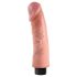 King Cock 9 hajlítható, tapadótalpas vibrátor (23 cm) - natúr