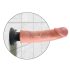 King Cock 9 hajlítható, tapadótalpas vibrátor (23 cm) - natúr