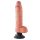 King Cock 10 hajlítható, tapadótalpas vibrátor (25 cm) - natúr