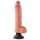 King Cock 10 hajlítható, tapadótalpas vibrátor (25 cm) - natúr