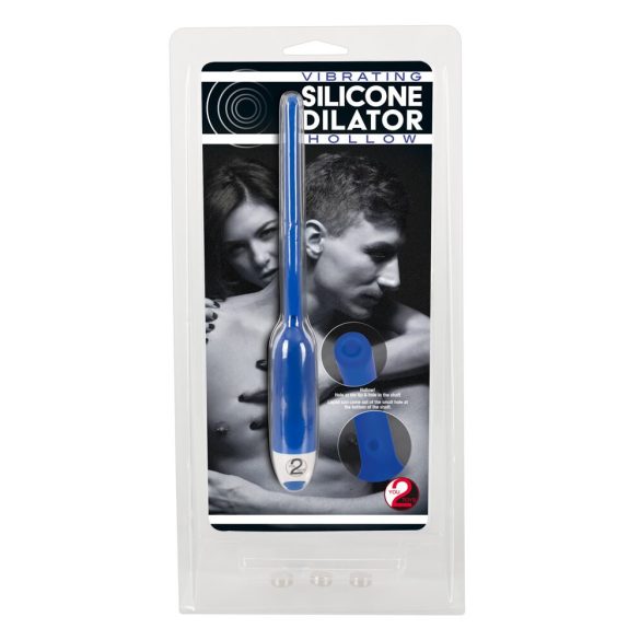 You2Toys - DILATOR - üreges szilikon húgycsővibrátor - kék (7mm)