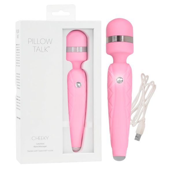 Pillow Talk Cheeky Wand - akkus masszírozó vibrátor (pink)