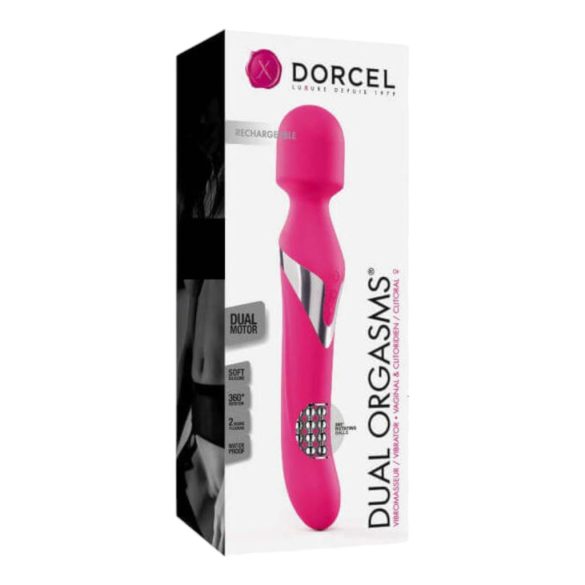 Dorcel Dual Orgasms - akkus, 2in1 masszírozó vibrátor (pink)