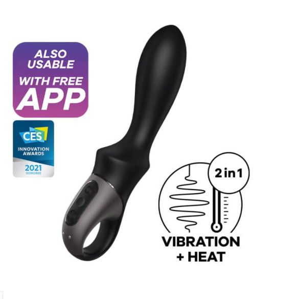 Satisfyer Heat Climax - okos, melegítő análvibrátor (fekete)