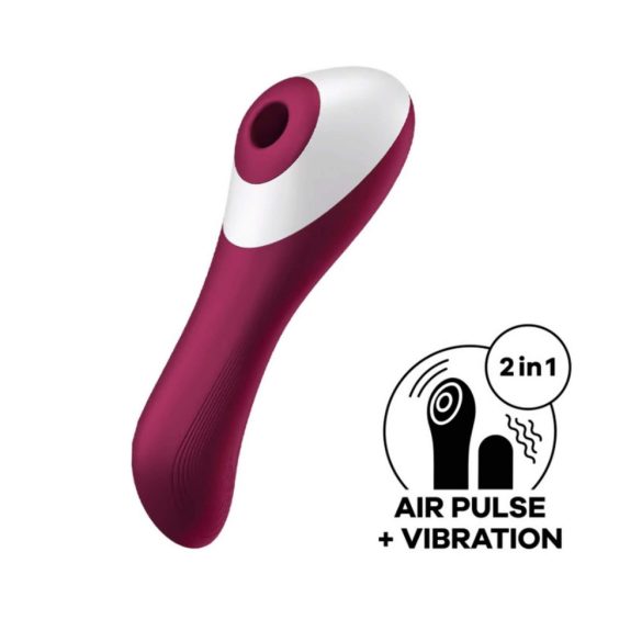 Satisfyer Dual Crush - akkus hüvelyi és csiklóvibrátor (piros)