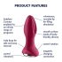 Satisfyer Rotator Plug 2 - akkus, gyöngyös anál vibrátor (fúzia)