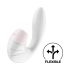 Satisfyer Supernova - akkus, léghullámos 2in1 vibrátor (fehér)