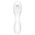 Satisfyer Curvy Trinity 5+ - okos léghullámos 2in1 vibrátor (fehér)