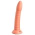 Dillio Wild Thing - tapadótalpas barázdált dildó (19cm) - narancs