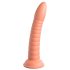 Dillio Wild Thing - tapadótalpas barázdált dildó (19cm) - narancs