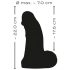 Realistixxx Real Giant - giga herés dildó - 22 cm (fekete)