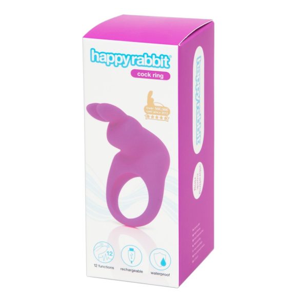 Happyrabbit Cock - akkus vibrációs péniszgyűrű (lila)