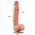 Lovetoy Nature Cock - kétrétegű élethű dildó - 30cm (natúr)