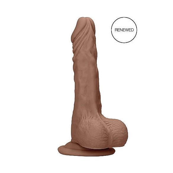 RealRock Dong 7 - élethű, herés dildó (17cm) - sötét natúr