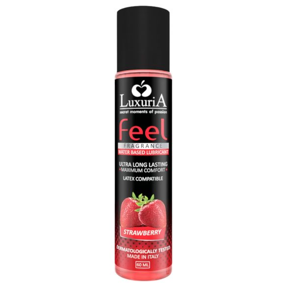 LuxuriA Feel Strawberry - vízbázisú síkosító - eper (60ml)