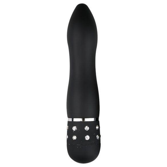 Easytoys Diamond Curved - mini rúd vibrátor (fekete)