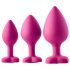 Flirts anal training kit - anál plug szett (3db) - pink